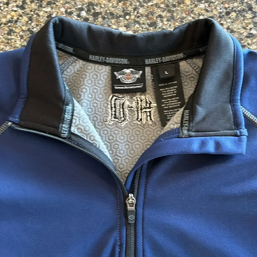 Harley Davidson Mens 1/4 Zip Softshell Jacket